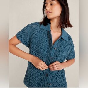 Haven well within ORGANIC COTTON KNOT STITCH CARDIGAN Large